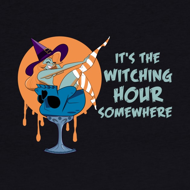It's The Witching Hour Somewhere (Green) by HeroInstitute